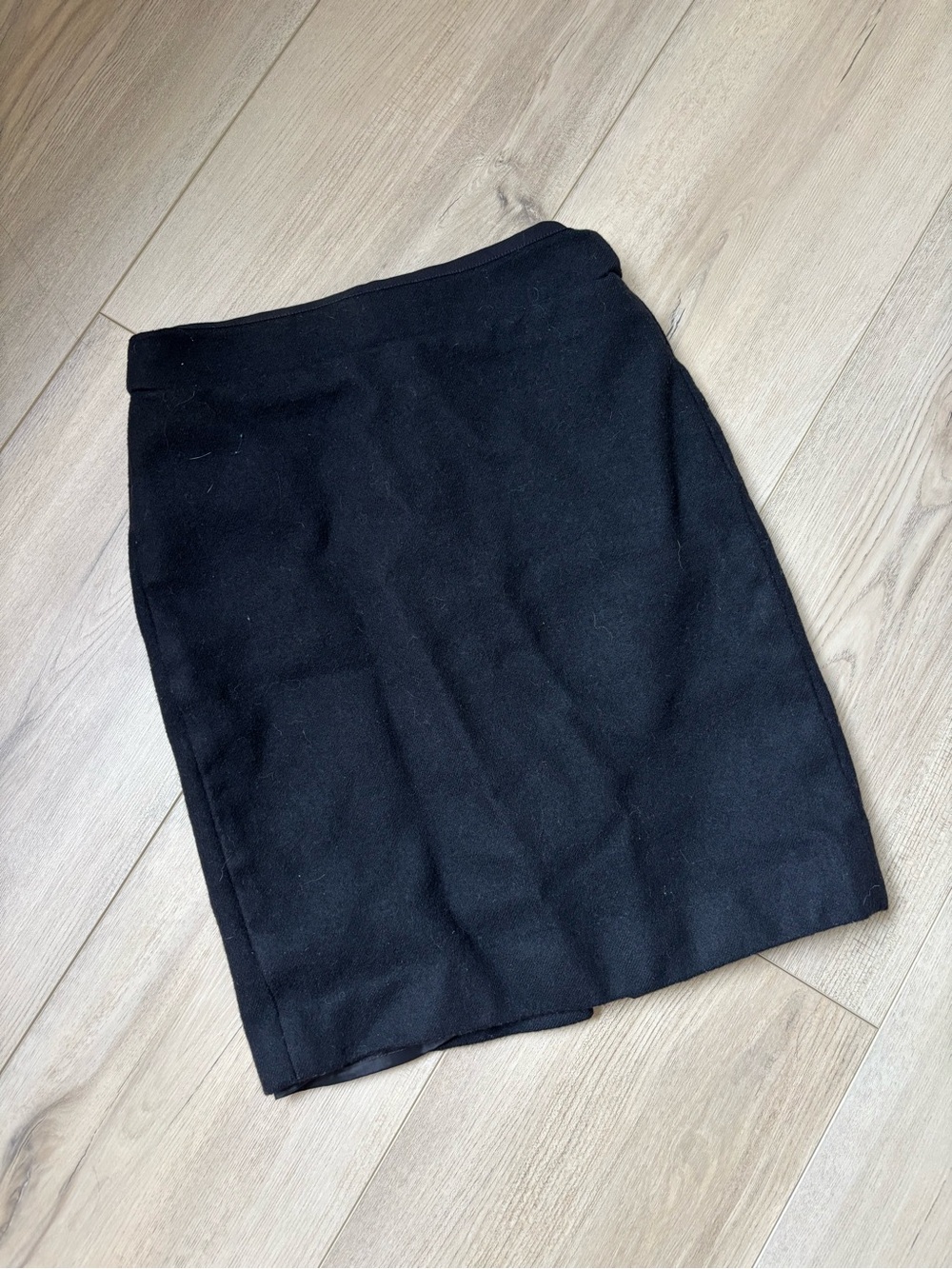 J. Crew Black Wool Pencil Skirt